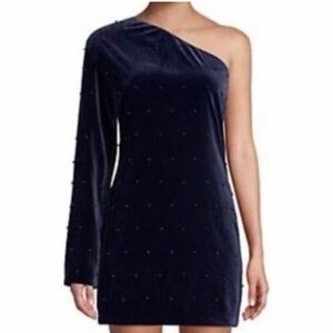 RTA one shoulder velvet dress
